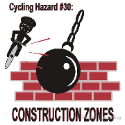 HAzards of cycling - Construction zones wrecking ball wreck 