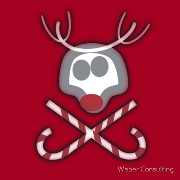Rudolph Jolly Roger with Candy Canes