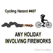 cycling hazards any holiday involving fireworks and rockets