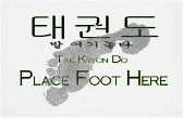 tae kwon do place foot here hangul and english